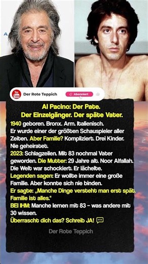 Al Pacino: Mit 83 wurde er nochmal Vater – zum vierten Mal 👶
