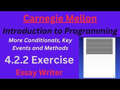 CM Intro to Programming Unit 4 Lesson 2 Essay Writer