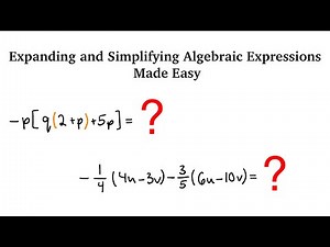 Expanding & Simplifying Algebraic Expressions Made Easy! Grade 9 Math with Examples & Word Problems
