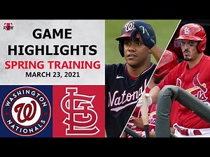 Washington Nationals vs. St. Louis Cardinals Highlights | March 23, 2021 (Spring Training)
