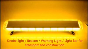 Set Amber 1pc 47 inch (8-LED 88W + 16pcs 6-LED 18W Car Truck Warning Emergency Construction Flash Strobe Light Bar