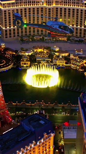 Above the Bellagio Fountains in Las Vegas