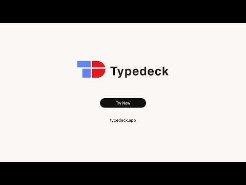 Build a Polished Lecture Deck in Minutes with Typedeck