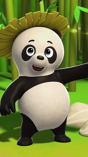 Blippi bumps into Bai the panda in the rainforest !#blippi #blippiwonders #shorts