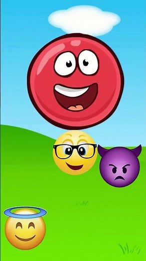 EMOJI FACE EATING with RED BALL 4 MUKBANG ANIMATION #Shorts