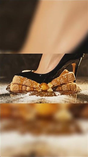 Crushing a French Bread ASMR | Soft Crunchy Sounds #shorts