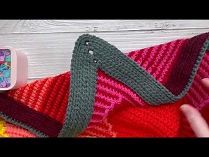 How to do a Linked Double Crochet Envelope Border for Overlay Mosaic Crochet