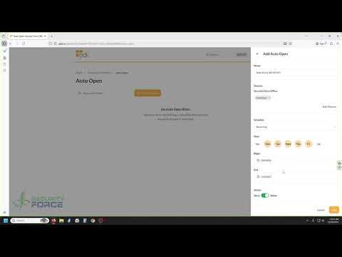 Managing Door Schedules and Auto-Open Settings in Pro Data Key