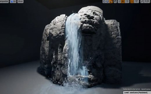 UE4落水瀑布制作教程