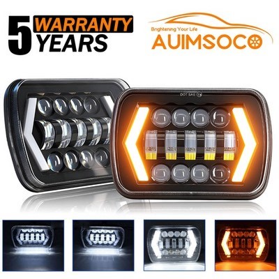 For 1996-2018 Chevy Express 2500 5x7 LED Headlight Halo DRL Hi/Low Beam H6054 | eBay