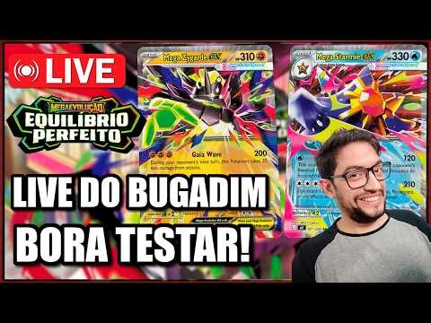 LIVE BUGADA - COLEÇÃO NOVA CHEGA HJ BORA TESTAR MEGA STARMIE E MEZA ZYGARD - POKÉMON TCG