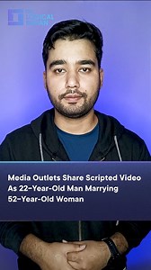 1.7K views | A scripted video showing a man in his early 20s marrying a 52-year-old woman is going viral across social media. Media outlets such as Aaj Tak, NDTV, and ABP News circulated the video through reports passing it off as an actual incident. #factcheck #Boy #wedding #Indianmedia #Scripted #falseclaim If you have any news that you believe needs to be fact-checked, please email us at factcheck@thelogicalindian.com or WhatsApp at 6364000343. | The Logical Indian | Facebook