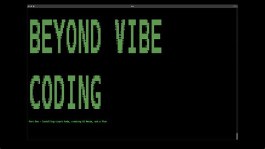 Beyond Vibe Coding Episode 1 - Generating an AI-chat TODO app. | Thomas Webb