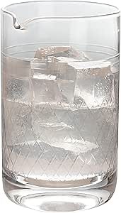 Restaurantware Bar Lux 30 Ounce Cocktail Mixing Glass 1 Hand Blown Cocktail Stirring Glass - Diamond Cut Contains No Lead Clear Crystal Glass Mixing Pitcher Weighted Bottom Versatile