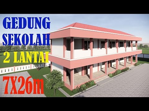 Gambar konstruksi perencanaan Sekolah 2 lantai