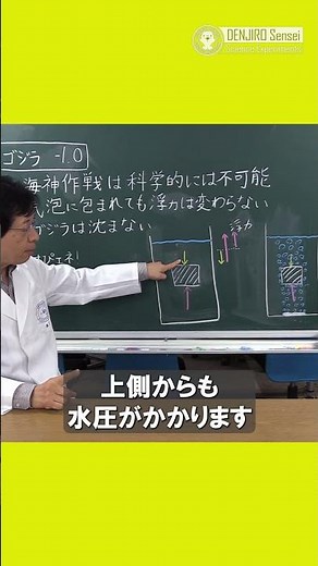 でんじろう先生のこれだけは言いたい！「ワダツミ作戦でゴジラは科学的には沈まない！」/ 米村でんじろう[公式]#科学#実験#ゴジラマイナスワン