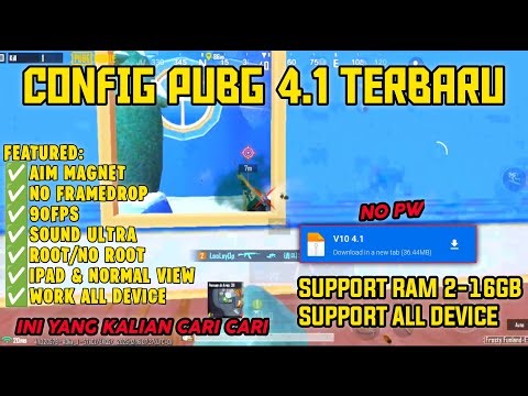 CONFIG PUBG 4.1 TERBARU, EXTREME IPAD VIEW AIM ASSIST SMOOTH PERFOMANCE NO LAG | CONFIG PUBG MOBILE