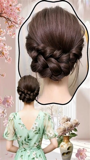 ✨ Effortless Beauty: The 1-Minute Bun 💖 #hairstyle #viralvideo #hairtutorial #viral #braids #shorts