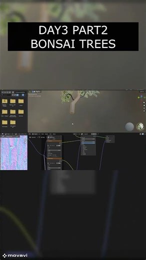 DAY3 PART2 TREES 🌳#blender #bonsai #3dmodeling #architecturestudents #calmseesaw