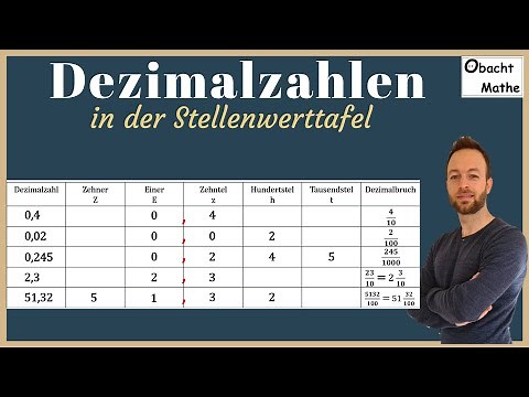 Dezimalzahlen in der Stellenwerttafel | schnell & einfach erklärt | Dezimalzahlen & Dezimalbrüche