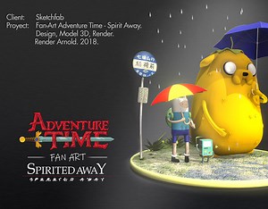 Fan Art - (Adventure Time - Spirit Away) - Jorand Lehrer