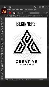 Geometric Logo Design Hacks | Illustrator Tips #zakkigraphics #shortsviral