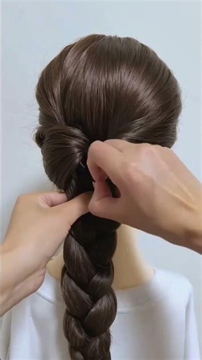 Elegant French Braid Tutorial ✨ #haircut #hairstyle #howtocutcurlyhair