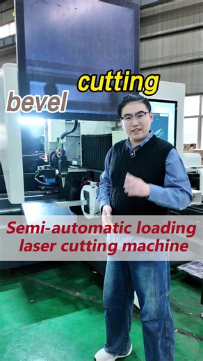 LE Series Semi-Automatic Loading Bevel Cutting Laser Cutting Machine#kalerbeilaser #laserequipmentmanufacturer #lasercuttingmachine #lasertubecuttingmachine #lasercutter #bevelcutting