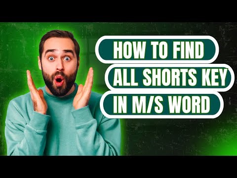 How to find all shortcut key in microsoft word..