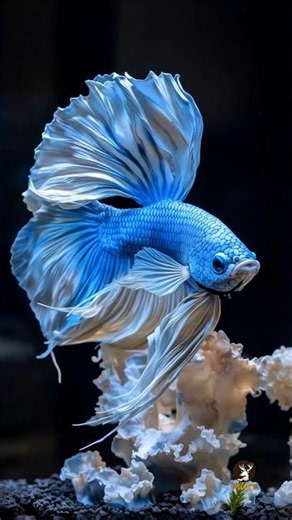 ​The mesmerizing beauty of a Blue Betta. 💙