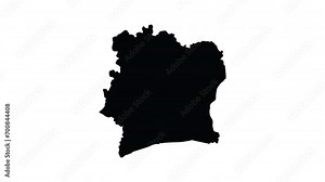 Animation forms the Ivory Coast map icon