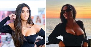 Kanye West's new GF Chaney Jones looks like Kim K's clone in a black one-piece bikini
