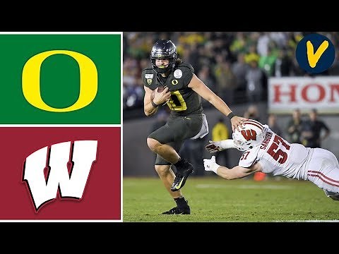 #6 Oregon vs #8 Wisconsin Highlights | 2020 Rose Bowl Highlights | College Football