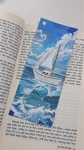 Customised bookmark 📚/Sea painting #youtubeshorts #viral #bookmark #sea #acrylicpainting