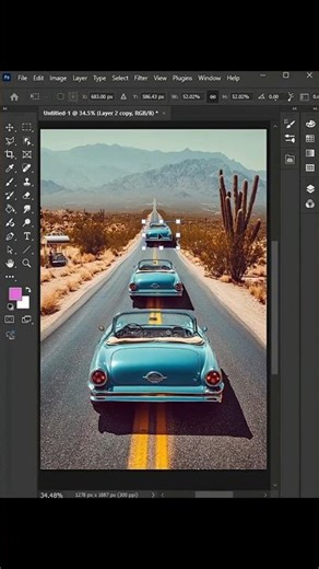 😍How to Duplicate Objects in Photoshop FAST ⚡️ | Photoshop #shortvideos