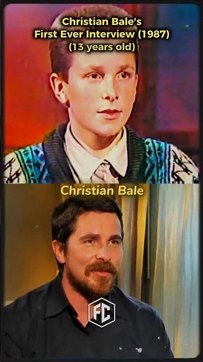 Christian Bale's first ever interview in 1987! #shorts