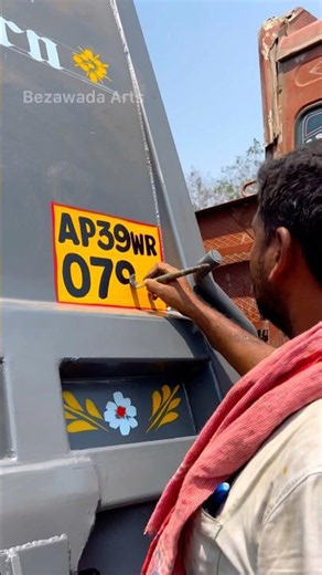 Watch This Artist Transform a Tata Truck with Incredible Paint Art! #viral #shorts