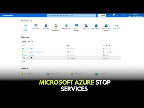 Microsoft Azure Stop Services