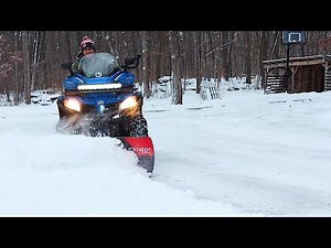 Plowing Snow on this 1/4 Mile Long Driveway with an ATV 2025