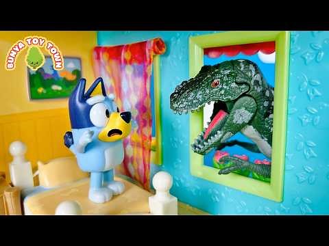 BLUEY Dinosaur at the Window | Pretend Play with Bluey Toys