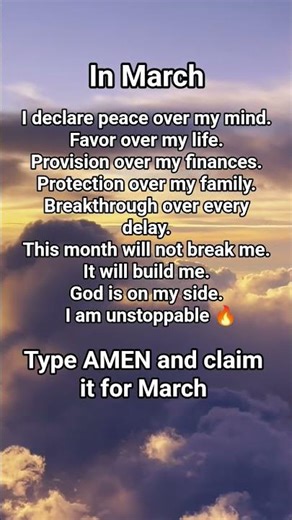 Powerful March Declarations | New Month Prayer & Blessings #motivation #shorts
