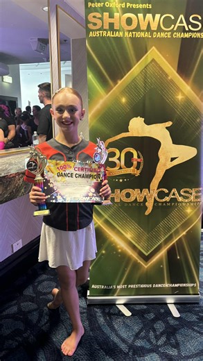 Performance Art Western Sydney on Instagram: "National Champion Elite Pre-Teen Lyrical. We are so incredibly proud of @ruby_red_thomas. Choreographed by @lachythomass🫶 @showcasedance #creatingconfidentkids #dance #dancersoﬁnstagram #nationalchampion #showcasedance"