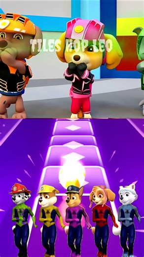 Paw Patrol Scary Chase Vs Ryder vs Marshall Pool Fun X Dance_Tiles Hop ep 134#pawpatrol#shorts