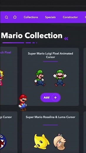 Super Mario Pixel Animated Cursor - Sweezy Cursors