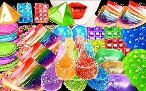 ○搬运未剪|方便自听○Kuniの （早安）可食用勺琥珀糖、棉花糖、m&m巧克力豆、果冻、抹茶巧克力&草莓酸奶马卡龙、红豆年糕、绳子糖、地球软糖