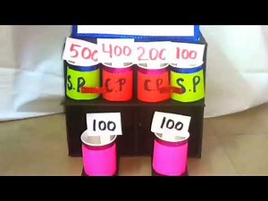 profit and loss chart model for b. ed/b. ed students projects/easy to make/8th standard maths