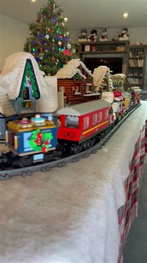 2025 Winter Village - Approaching Train video of the Single, Long Holiday Train