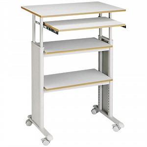Safco 1929GR Muv Gray 29" x 22" Adjustable Height Stand-Up Workstation