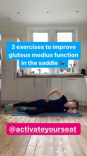 Maeve Sheridan, MCSP, Chartered Physiotherapist on Instagram: "⁣ ⁣ ⁣ 🌟 Three Exercise Thursday 🌟⁣ ⁣ ⁣ 🏇 Exercises to help improve your gluteus medius control in the saddle.⁣ ⁣ ⁣ 🍑 Gluteus medius control is so important for riders, not just in its role in moving the hip, but also in its major role in controlling the movement of the pelvis as we move the opposite hip.⁣ ⁣ 🧐 Yesterday’s post discussed the different functions of our gluteus medius muscles in the saddle. IMO all riders should be 
