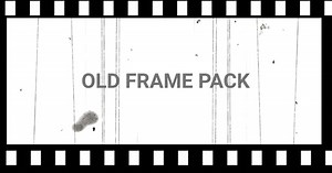 Vintage Film Frame Overlay with Dust and Scratches